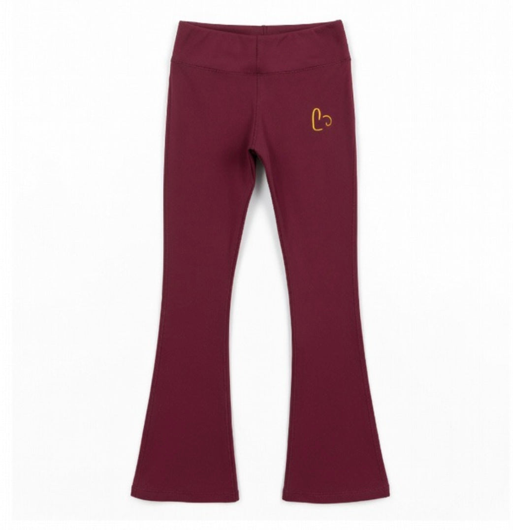 BURGANDY CHROME ZIP SET BOTTOMS